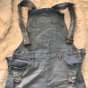 Super Cute Jean Overall Shorts
